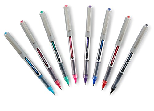 Image of Uni-Ball uniball Vision Rollerball Pens with 0.7mm Fine Point,Blue,(Pack of 24)