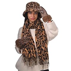 Leopard Print - Hat, Scarf, Gloves