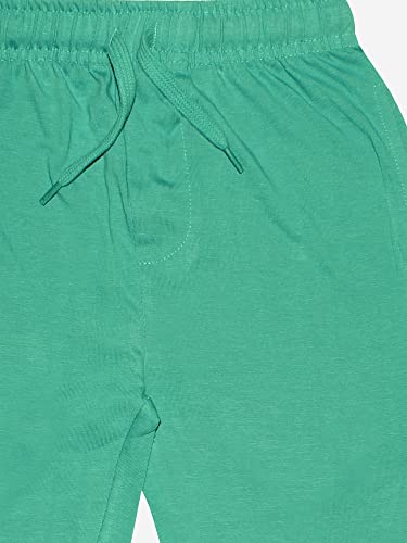 Image of KiddoPanti Boys Solid Knee-Length Basic Short | 100% Cotton Knit Fabric | Comfortable Fit with Elastic Waistband and Functional Drawcord | 2 Front Pockets Half Pant | Boys Shorts