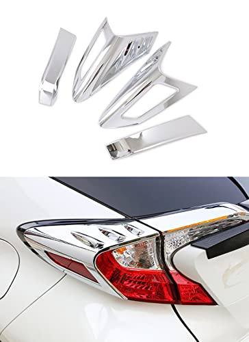 Kadore for Toyota CHR C-HR 2018-2024 Chrome Tail Light Lamp Cover Trim Bezels 4-pc