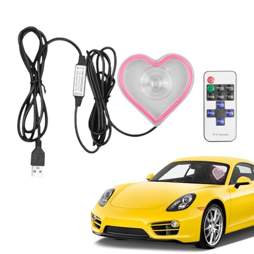 Lumières au Néon LED | Lampe d'Ambiance en Forme de Cœur | Éclairage au Néon pour Décoration Intérieure Automobile pour Coffre, Propositions, Soirées, Fenêtre Maison, Tableau