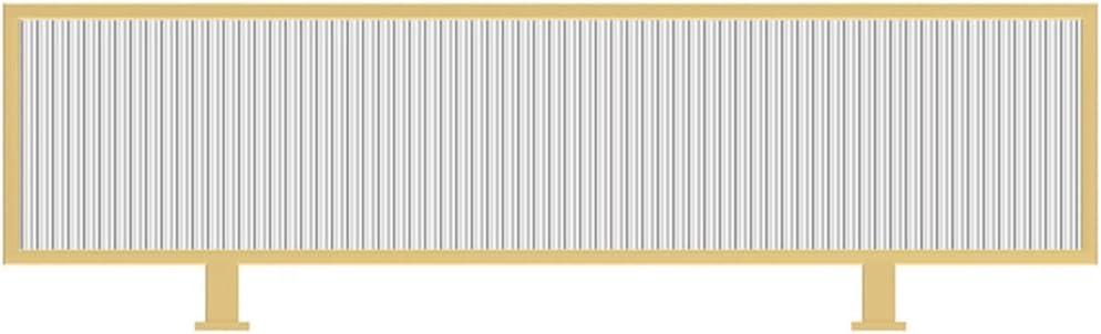 Iron Dividers for Dining Areas, Desk Privacy Screen Panel Commercial Divider, Countertop Low Fence Divide for Office Decorative Desk Public Areas HotelColorGold,Size30x100cm/11.81x39.37in