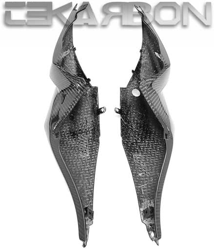 Replacement for Tail Side Fairings, Kawasaki ZX6R (2009-2012), Carbon Fiber, 2x2 Twill Weave