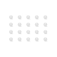 Vista 4 de uxcell Bolas plásticas sólidas de los PP de 23.0 ft m, bola del rodamiento de la precisión 100pcs