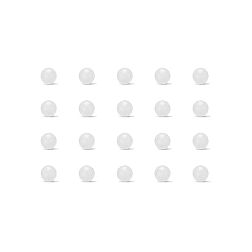 Miniatura 4 de uxcell Bolas plásticas sólidas de los PP de 23.0 ft m, bola del rodamiento de la precisión 100pcs