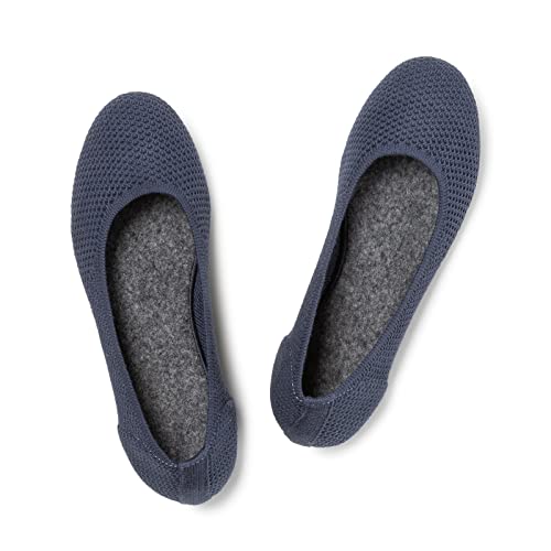 Image of Frank Mully Women's Ballet Flat Shoes Knit Dress Shoes Round Toe Slip On Ballerina Flats for Woman Low Wedge Comfort Soft