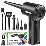 Souffleur Air Comprimé 3 Vitesses Souffleur PC - Souffleur Voiture 6000 mAh Batterie avec Lumière LED, Bombe Air Sec Nettoyage PC, Air Comprimé Nettoyage Ordinateur Clavier Électronique, Air Duster