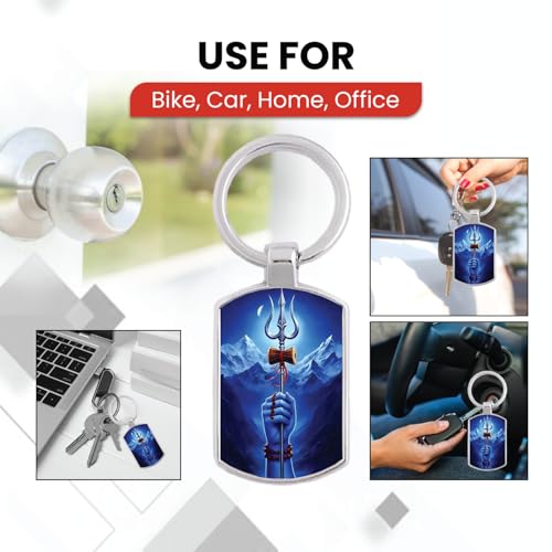 Image of Stylish Metal Keychains with Permanent Glossy Print - Inspirational Quotes & Spiritual Designs - Perfect Key chains for loved ones, Personal Use, Gifts & Return Gifts