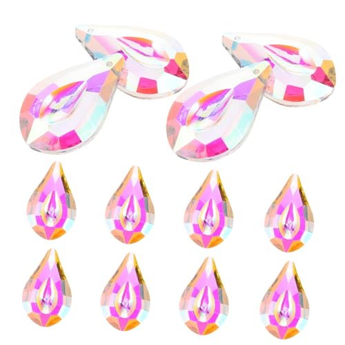 DIYEAH Crystal Pendant for Light 12pcs Chandelier Crystal Prisms Decorative Home Decor