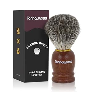 Pure Badger Bristle Shaving Brush Wood Crafted Handle Shave Brush for Men, Beard Hair Shaving brushes for Wet Shave Gift