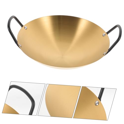 Wok redondo con doble asa acero inoxidable antiadherente miniatura 3