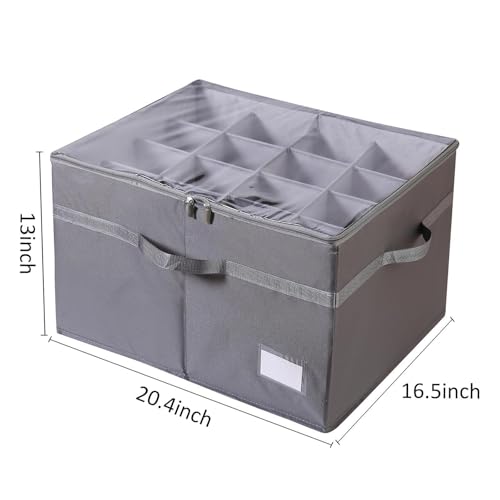 Boîte de rangement chaussures pliable à compartiments et poignées robustes