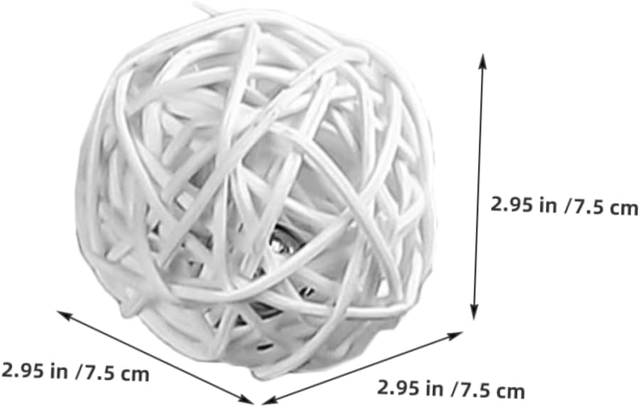 9pcs Weaving Rattan Balls Decor Rattan Wicker Orb Balls Decoration Natural Home Decorative
