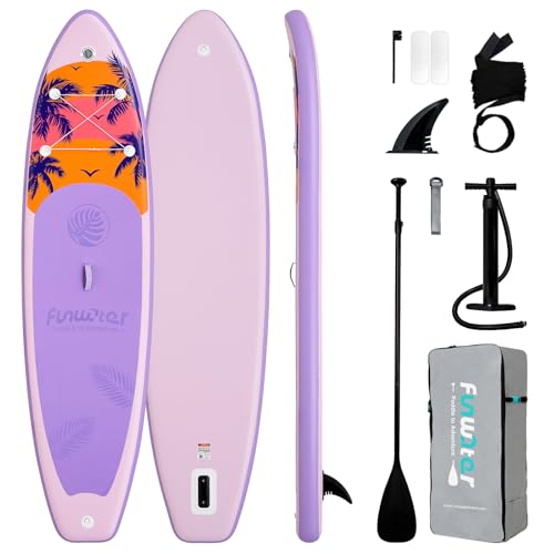 Funwater Inflatable Stand Up Paddle Board - Premium SUP Board for All Skill Levels, Non-Slip Deck, Lightweight & Portable, Includes Paddle, Pump, Travel Bag