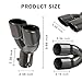 OtpOutopa 2PCS Dual Exhaust Tip 2.48 inch Inlet, Universal Black Car Exhaust Tips Curved Muffler Tip Modification Tail Pipe Tail Throat, Adjustable Car Thickened Decoration Pipe