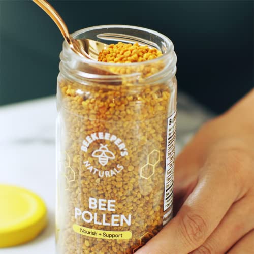 Beekeeper's Naturals - 100% Raw Bee Pollen Granules, Natural Preserved Enzymes, Source Of Vitamin B, Minerals, Amino Acids & Protein - Paleo & Keto Friendly, Gluten Free (5.2 Oz) #TOP6