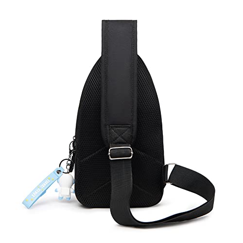 Fashion One-Shoulder Backpack Youth Leisure Backpack With USB Port Earphone Hole, Cartoon Luminous Pattern2