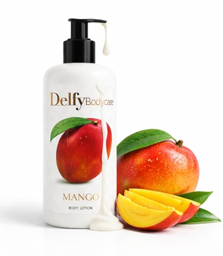 Crema Corporal Hidratante con Aroma a Mango Textura Ligera y No Pegajosa Locion Corporal para Mujer Body Lotion Hidratante Corporal Piel Seca Sensible Sin Parabenos ni Sulfatos Uso Diario 500ml