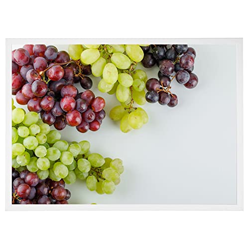 Arterby's® - Premium Póster Marco Lienzo Canvas - Ilustración Bar Vinos Sommelier Copas - Made in Italy - HD Póster con Marco Simple Blanco 40x50 cm B002 D001