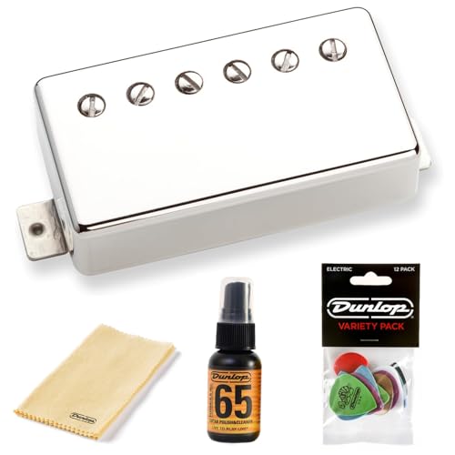 Seymour Duncan SH-1n '59 Model Humbucker Neck Pickup - Bundled with Dunlop Pick Pack, Platinum 65 Cleaner-Polish, and Polish Cloth (Nickel)