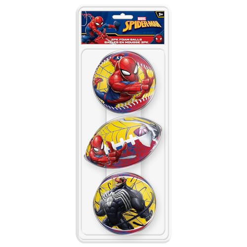 Marvel Spider-Man 3 Pack Foam Sports Balls