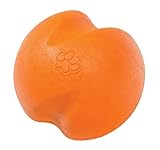 WEST PAW Zogoflex Jive Ball Dog Chew Toy – Bouncing Toys for Dogs, Fetch, Catch, Chewing, Play – Floatable, Recyclable Balls – Latex-Free, Non-Toxic, Dishwasher Safe Dog Toy, Small 2.5', Tangerine