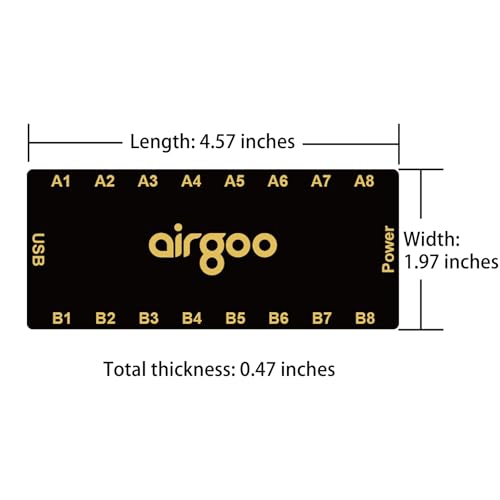 Image of Airgoo Magnetic 16-Port ARGB Controller 5V 3-Pin Support SignalRGB OpenRGB | SATA Powered ARGB PC Lighting Hub, Compact Size with strong built-in magnets, Easy Install for Mid & Full-Tower Cases