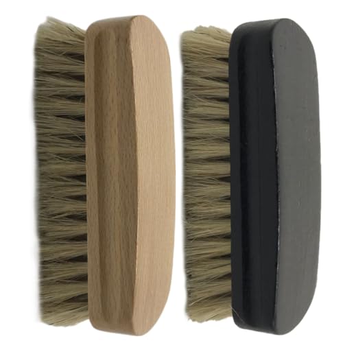 Holibanna 2pezzi Spazzola Scarpe in Legno Di Faggio e Setole Di Maiale Per Pulizia e Lucidatura Multifunzione Spazzola Antipolvere Per Scarpe Chiare e Scure Leggera e Durevole Per Uso