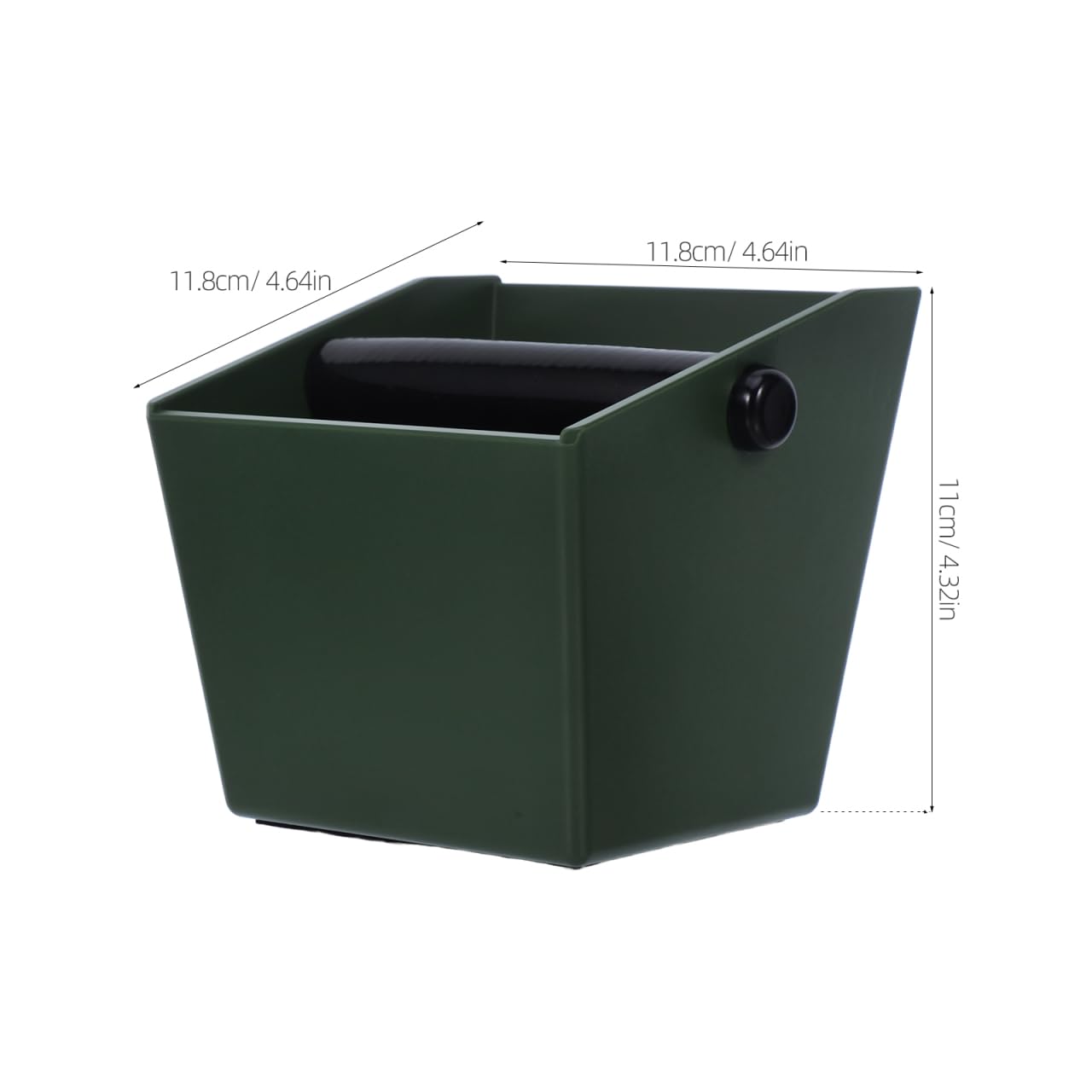 Alipis Espresso Knock Box Coffee Grind Knock Box with Removable Bar Large Capacity Grounds Container for Home Office Coffee Station 4.64 X 4.64 X 4.33 in
