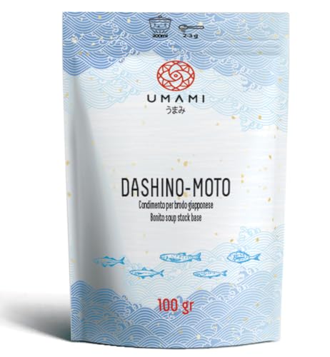 Umami Dashino-moto (Granulado para caldo) - 100 g - Elaborado por japoneses, procedente de pesca sostenible, secado lento y delicado