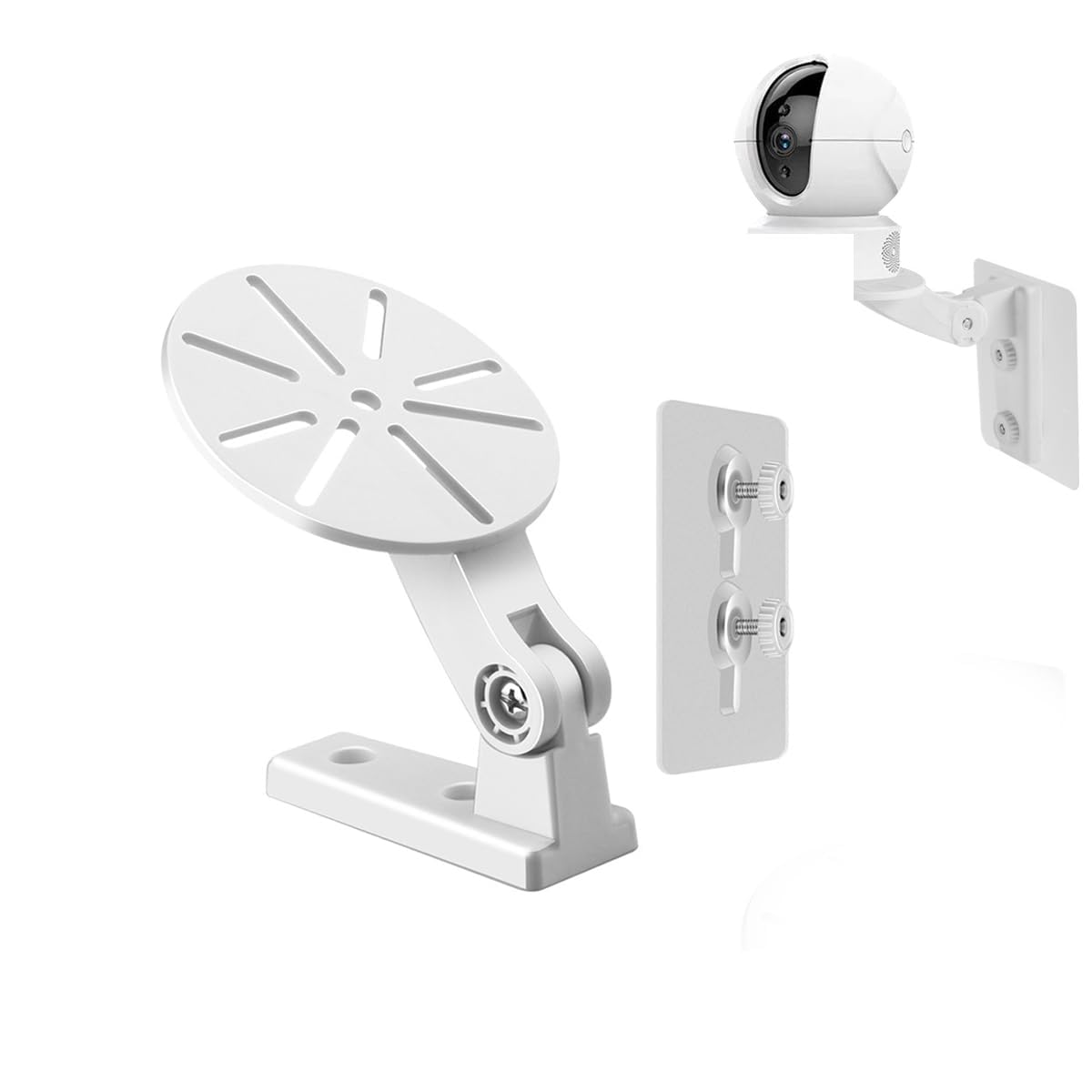 ZORBES® 1 Set CCTV Camera Wall & Ceiling Mounting Kit, Strong Adhesive Wall Camera Mount, Security Bracket Universal Mount Holder for Indoor & Outdoor Use, No Drill Installation for Home Surveillance-image-10