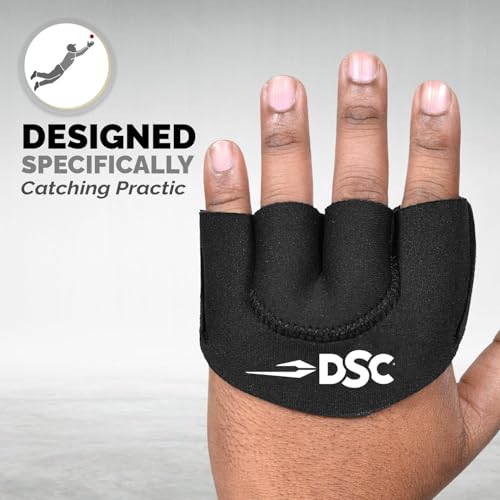 Image of DSC Neoprene Protakt Cricket Fielding Gloves for Mens, Size - Mens, Black