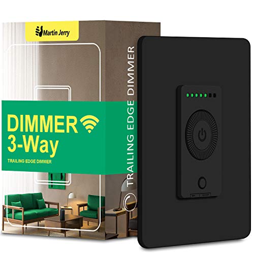 3 Way Smart Dimmer Switch Black by Martin Jerry | Rotary Trailing Edge Dimmer, SmartLife App, Compatible with Alexa as WiFi Light Switch Dimmer, Works with Google Assistant 3 Way Smart Dimmer Switch Black by Martin Jerry | Rotary Trailing Edge Dimmer, SmartLife App, Compatible with Alexa as WiFi Light Switch Dimmer, Works with Google Assistant
