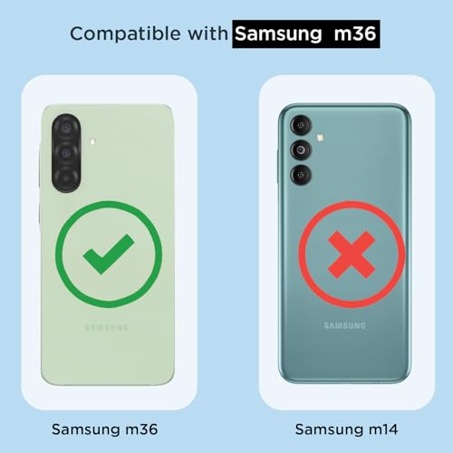 Image of Pikkme Back Cover for Samsung Galaxy M36 5G | Shockproof PC + TPU Magnetic Support Protective Bumper Case (Transparent Mag-Safe)