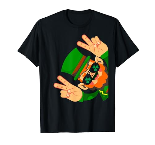 Irish Luck & Leprechaun Peace - Happy St Patrick's Day T-Shirt