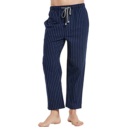 Men's Comfy Soft Plaid Comfy Sleep Lounge Pants Pajama Pants Fleece Drawstring Pj Bottoms with Pockets