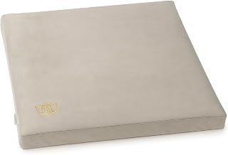 Florensi Zabuton Meditation Cushion - Ultra-Soft Velvet Floor Pillow with 3" Cotton Padding for Yoga & Mindfulness - 32x32 Inch Adult Seating
