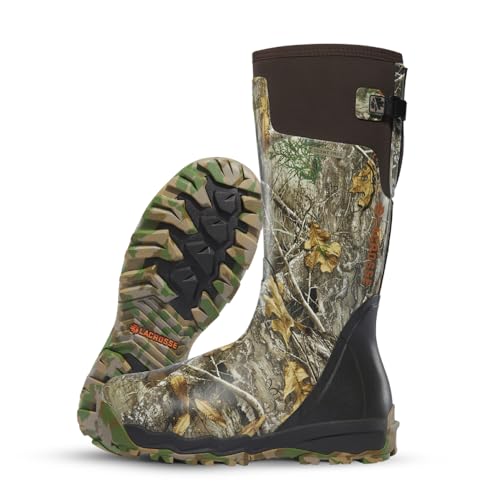 Image of LaCrosse Burly Rubber Hunting & Work Boots for Men - Waterproof ZXT Rubber with Foam Insulation, Top Strap, EVA Footbed, and Slip-Resistant Outsole