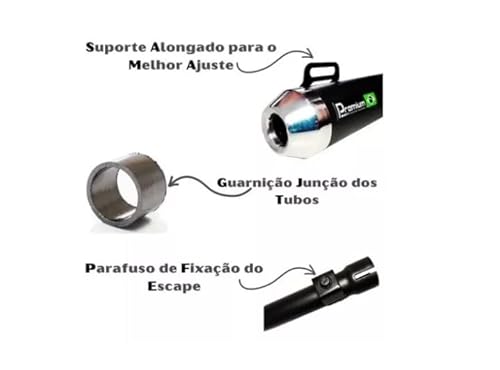 Escapamento Xtz 125 Esportivo Roncado Premium Moto Ponta Aluminio Polido