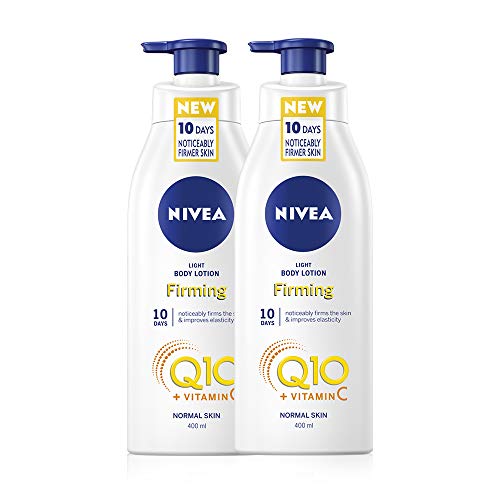 NIVEA Light Firming Body Lotion Q10 + Vitamin C Pack of 2 (2 x 400ml), Nourishing Firming Cream with Q10 & Vitamin C…