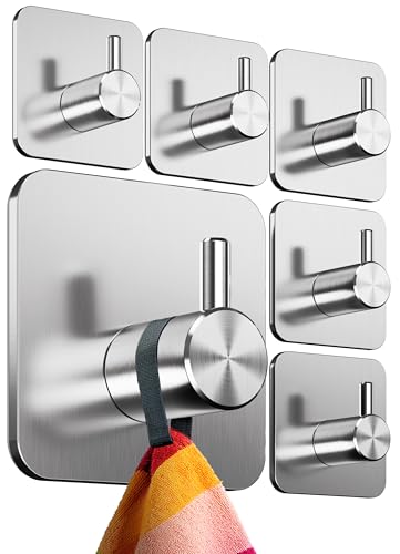 4smile ganchos adhesivos para pared: 6 piezas