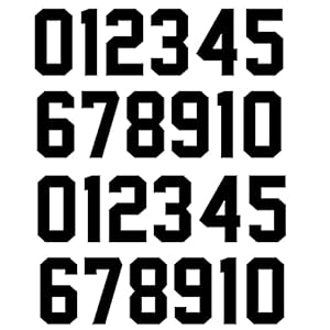 Baalaa 24 stuks opstrijkbare nummers T-shirt, 8 inch warmteoverdracht nummers 0 tot 9 voor Team Uniform Sport T-Shirt…