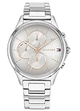 Tommy Hilfiger Reloj Analógico de Cuarzo multifunción para Mujer con Correa en Acero Inoxidable Plateada - 1782263