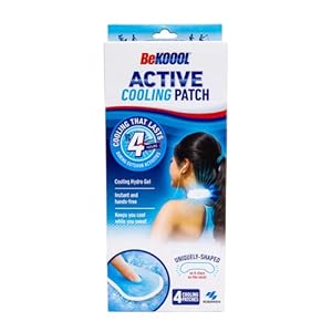 BeKOOOL Active Cooling Patch 4 Count for Cooling Relief During mild to moderately strenuous Activities