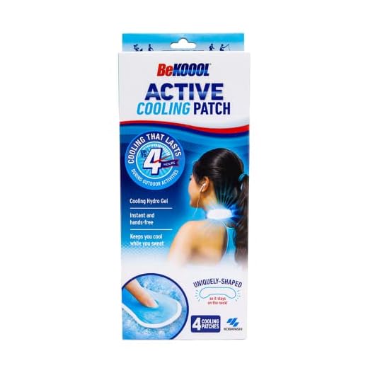 BeKOOOL Active Cooling Patch 4 Count for Cooling Relief During mild to moderately strenuous Activities