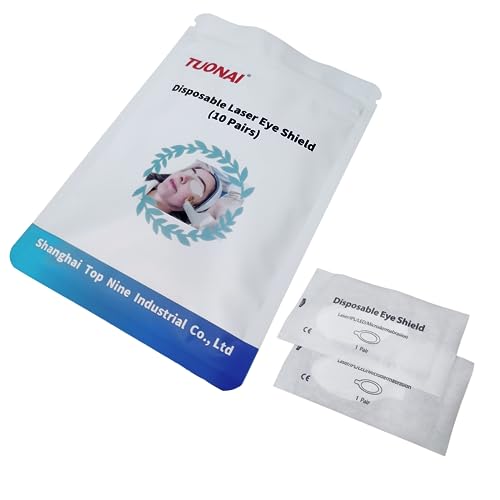 TUONAI Disposable Laser IPL Eye shields 10 works for IPL Hair Removal Beauty Fields Client Eye Protection 190-11000mm