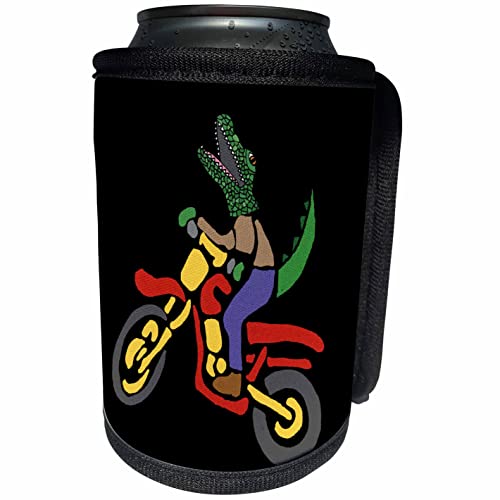 3Drose Funny Alligator Riding Dirt Bike Off Road Motorcycle. - Can Cooler Bottle Wrap (Cc_358452_1) #TOP7