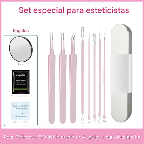 Extractor de Granos - Juego De Utensilios Faciales Para Eliminar Imperfecciones | Eliminador Preciso de Imperfecciones, Productos de Limpieza Profunda para Hombres, Mujeres, Maquilladores y Uso en Cas - imagen 7