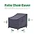 F&J Outdoors Patio Chair Covers, Deep Seat Lounge Chair Dining Chair Cover, Heavy Duty Waterproof UV Resistant Outdoor Chair Cover, Grey, 35" W x 39" D x 36" H