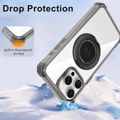 WPCase Clear Case for iPhone 16 Pro with Magnetic 360 Rotatable Ring Stand by WPCase - Used condition - Image 5